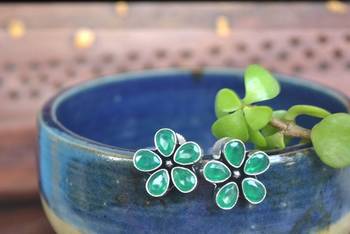 Green onyx everyday studs 2