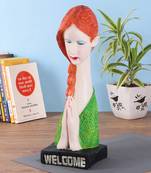 Welcome Lady Statue Showpiece