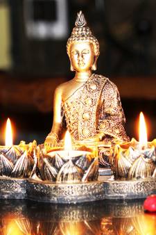 Buddha Statue with Tealight Holder