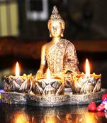 Golden Buddha Statue with Tealight Holders