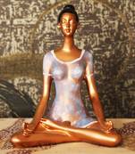 BECKON VENTURE Modern Artifacts Yoga Lady Showpiece for home dcor Items_Multi,Standard