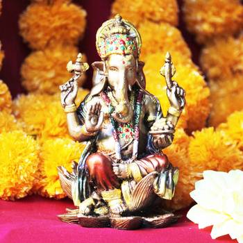 beckon venture ganesha idol multicolor 17 inch 1