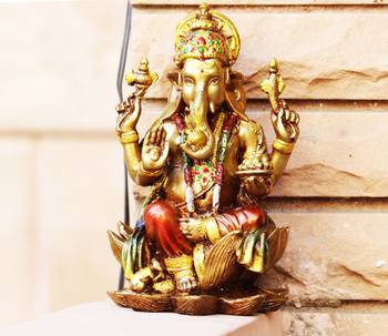 beckon venture ganesha idol multicolor 17 inch 2