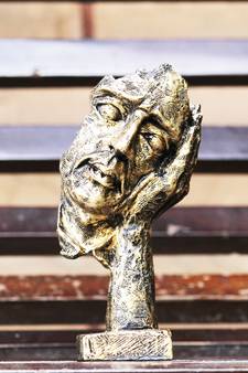BECKON VENTURE Antique Happy Man Human Face Statue for Home decor Big Size,