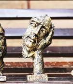 BECKON VENTURE Antique Happy Man Human Face Statue for Home decor Big Size,