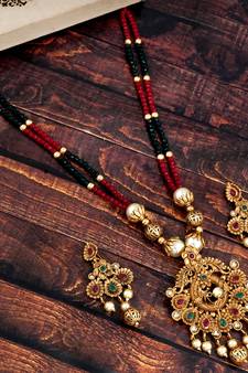 Multicolor pearl necklace-sets
