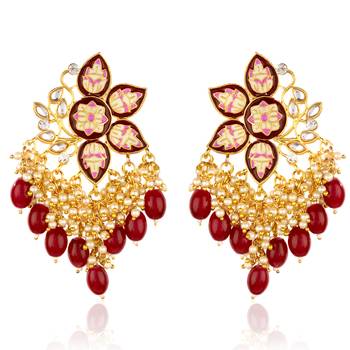 Maroon earrings 1