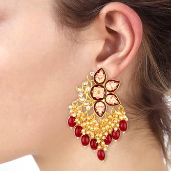 Maroon earrings 2