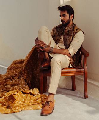 Brown Nehru Jacket Set 1