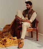 Brown Nehru Jacket Set