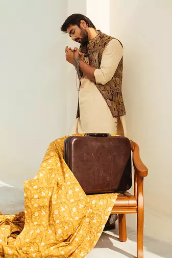 Brown Nehru Jacket Set