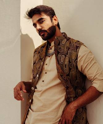 Brown Nehru Jacket Set 4