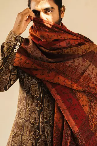 Brown Bandhgala Suit