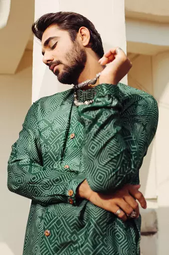 Green Kurta Set