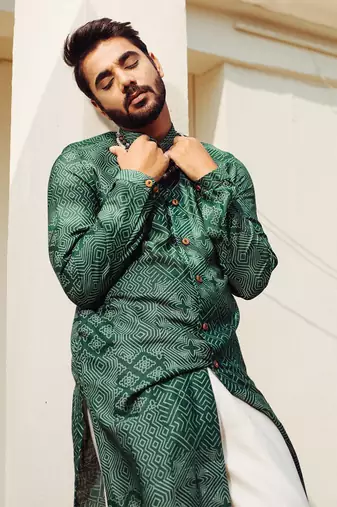 Green Kurta Set