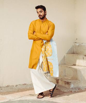 Powder Blue Nehru Jacket Set 2