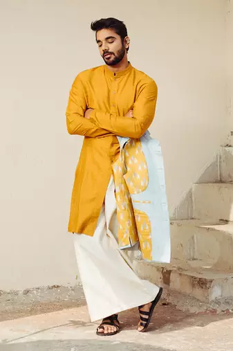 Powder Blue Nehru Jacket Set