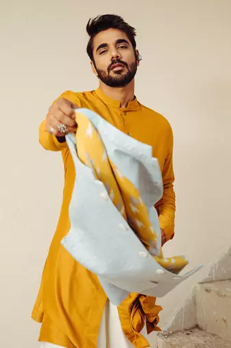 Powder Blue Nehru Jacket Set