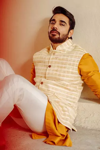 Off-White Nehru Jacket Set