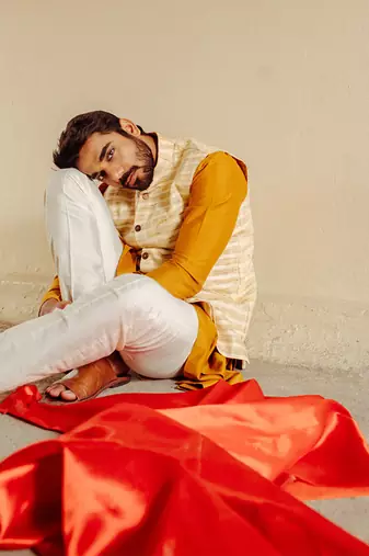 Off-White Nehru Jacket Set