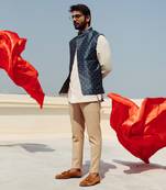 Blue Nehru Jacket Set