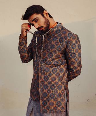 Blue Bandhgala Suit 2