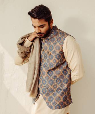 Blue Nehru Jacket Set 2