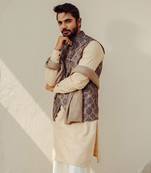 Blue Nehru Jacket Set