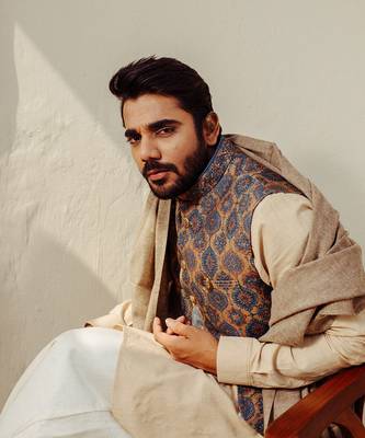 Blue Nehru Jacket Set 3