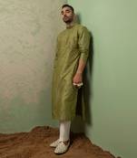 Green Embroidery Kurta Set