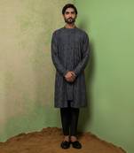 Grey Dori Embroidery Kurta Set