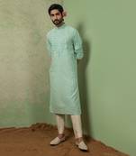 Blue Mirror Kurta Set