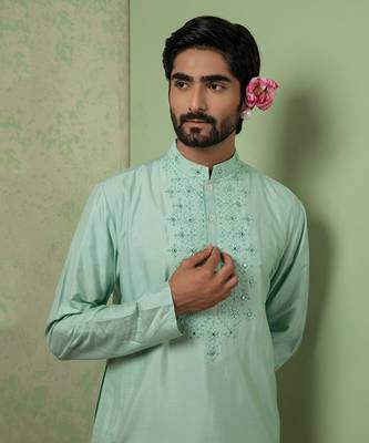 Blue Mirror Kurta Set 2