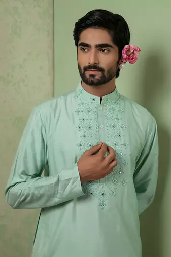 Blue Mirror Kurta Set