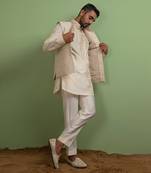 Geometric Embroidery Kurta Set