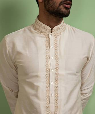 Geometric Embroidery Kurta Set 2
