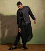 Black Embroidery Bundi Set