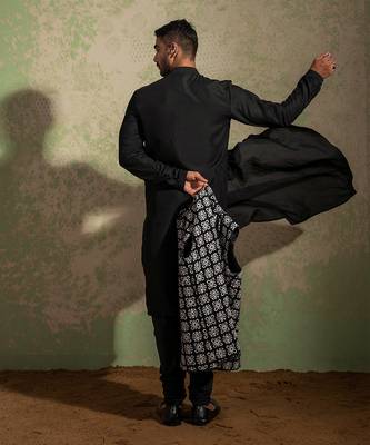 Black Embroidery Bundi Set 4