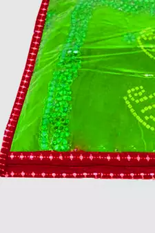 atorakushon Parachute Single Saree Salwar Suit Dress Protection Saree Cover Garment pouch Storage bag Pack 12 (Maroon)