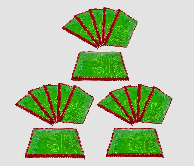 atorakushon Parachute Single Saree Salwar Suit Dress Protection Saree Cover Garment pouch Storage bag Pack 18 (Maroon)