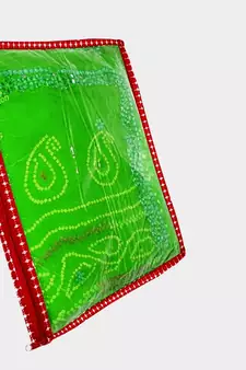 atorakushon Parachute Single Saree Salwar Suit Dress Protection Saree Cover Garment pouch Storage bag Pack 24 (Maroon)
