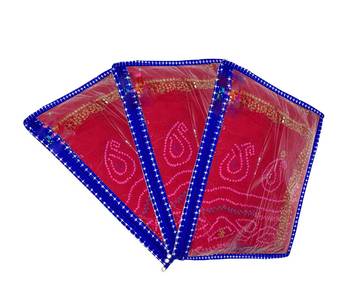 atorakushon Parachute Single Saree Salwar Suit Dress Protection Saree Cover Garment pouch Storage bag Pack 3 (Blue) 1