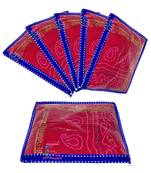 atorakushon Parachute Single Saree Salwar Suit Dress Protection Saree Cover Garment pouch Storage bag Pack 6 (Blue)