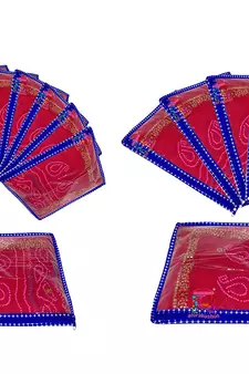 atorakushon Parachute Single Saree Salwar Suit Dress Protection Saree Cover Garment pouch Storage bag Pack 18 (Blue)