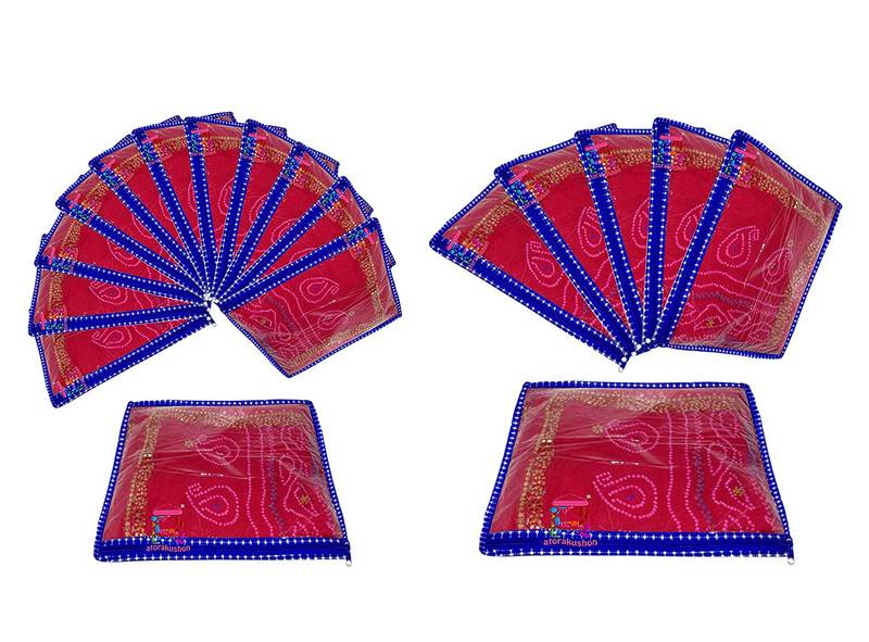 atorakushon Parachute Single Saree Salwar Suit Dress Protection Saree Cover Garment pouch Storage bag Pack 18 (Blue)