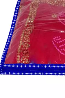 atorakushon Parachute Single Saree Salwar Suit Dress Protection Saree Cover Garment pouch Storage bag Pack 24 (Blue)