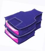 atorakushon Foldable Blouse Covers Clothes Storage Bag Wardrobe Organizer For Lehenga Suit Dress& Accessories 2Pcs Blue