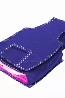 atorakushon Foldable Blouse Covers Clothes Storage Bag Wardrobe Organizer For Lehenga Suit Dress& Accessories 4Pcs Blue