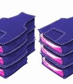 atorakushon Foldable Blouse Covers Clothes Storage Bag Wardrobe Organizer For Lehenga Suit Dress& Accessories 6Pcs Blue