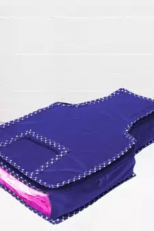 atorakushon Foldable Blouse Covers Clothes Storage Bag Wardrobe Organizer For Lehenga Suit Dress& Accessories 6Pcs Blue